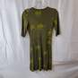 Boden Olive Green Floral V-Neck Dress Size 4 image number 2