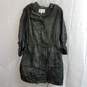 BCBGeneration Women's Hooded Faux-Leather Trim Anorak Rain Jacket Camo Size L image number 1