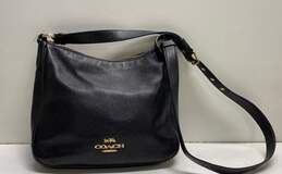 COACH C1648 Ellie Black Leather File Crossbody Bag