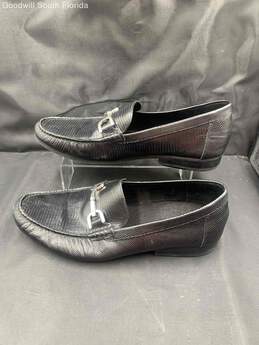 Donald Pliner Mens Black Leather Slip-On Loafer Shoes Size 11