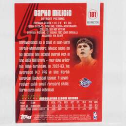 2003-04 Darko Milicic Topps Finest Rookie Refractor /250 Detroit Pistons alternative image