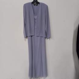 Ursula of Switzerland Lilac/Lavender Long Sleeveless Dress With Blazer Size 10