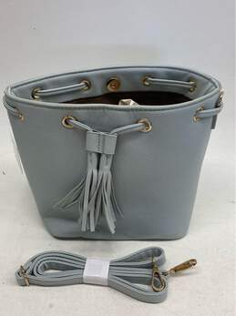 Blue/ Gray Faux Leather Tassel Crossbody Purse NWT