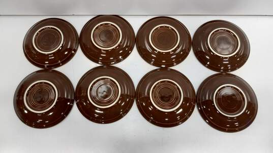 Set of 8 Fiesta Chocolate Brown Ceramic Saucers image number 3