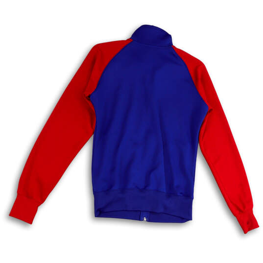 Buy the Womens Red Blue MLB Chicago Cubs Full-Zip Baseball Jacket