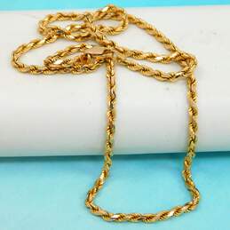 14K Yellow Gold Chunky Rope Chain Necklace 18.5g