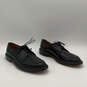 Mens Black Leather Round Toe Lace-Up Oxford Dress Shoes Size 10.5 B image number 4