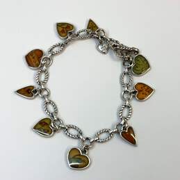 Designer Brighton Silver-Tone Piccadilly Heart Shape Charm Bracelet alternative image
