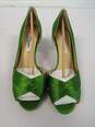 Nina Women's Open Toe Woven Heels Green Size 8.5M image number 1