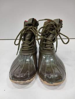 Tommy Hilfiger Women's Green Patent Leather Boots Size 8 alternative image