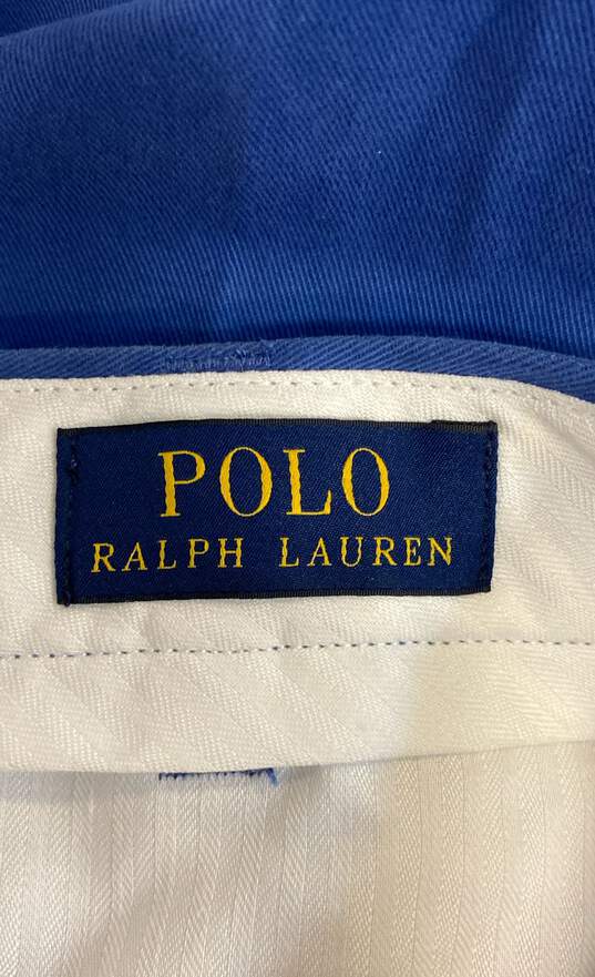 Polo Ralph Lauren Mens Blue Cotton Classic Fit Straight Leg Chino Pants Sz 34X30 image number 3