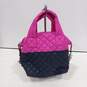 MZ Wallace Pink & Black Quilted Tote Handbag image number 2