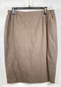 NWT Marina Rinaldi Womens Brown Elastic Waist Straight & Pencil Skirt Size 16 image number 1