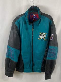 Pro Player NHL Mighty Ducks Multicolor Leather Hockey Jacket - Size X Large