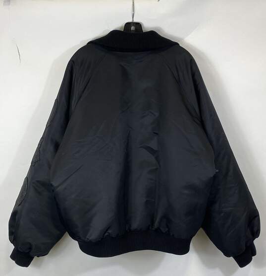 ARK8 Black Oversized Bomber Jacket - Size Large image number 5