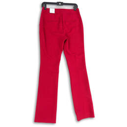 NWT Womens Red Flat Front Slash Pocket Flared Leg Ankle Pants Size 2R alternative image