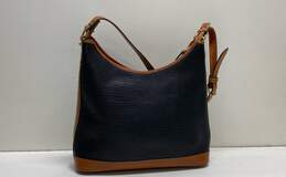 Vintage Dooney & Bourke Black All Weather Leather Hobo Shoulder Tote Bag alternative image