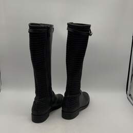 Cole Haan Womens Black Leather Braided Side-Zip Pull-On Knee High Boots Size 9.5 alternative image