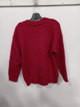 J.CREW Pink Left Shoulder Button Sweater Size S alternative image