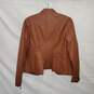 Jou Jou Faux Leather Full Zip Brown Jacket Size L image number 2