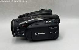 Canon Black Video Camera In Case Not Tested