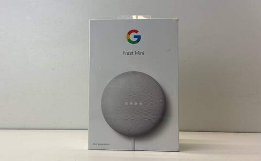 Google Nest Mini 2nd Generation Smart Speaker Chalk image number 1