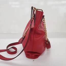 Michael Kors Red Leather Gold Chain Strap Crossbody Shoulder Bag alternative image