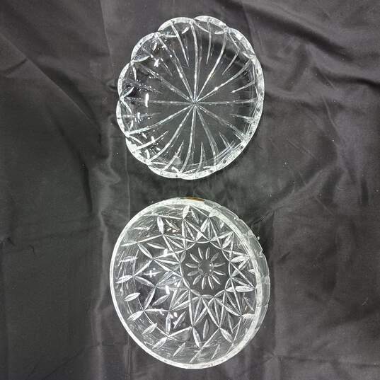 Pair of Crystal Clear Dishes image number 2