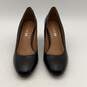 Coach Womens Black Leather Round Toe Slip On Block Pump Heels Size 9 image number 1