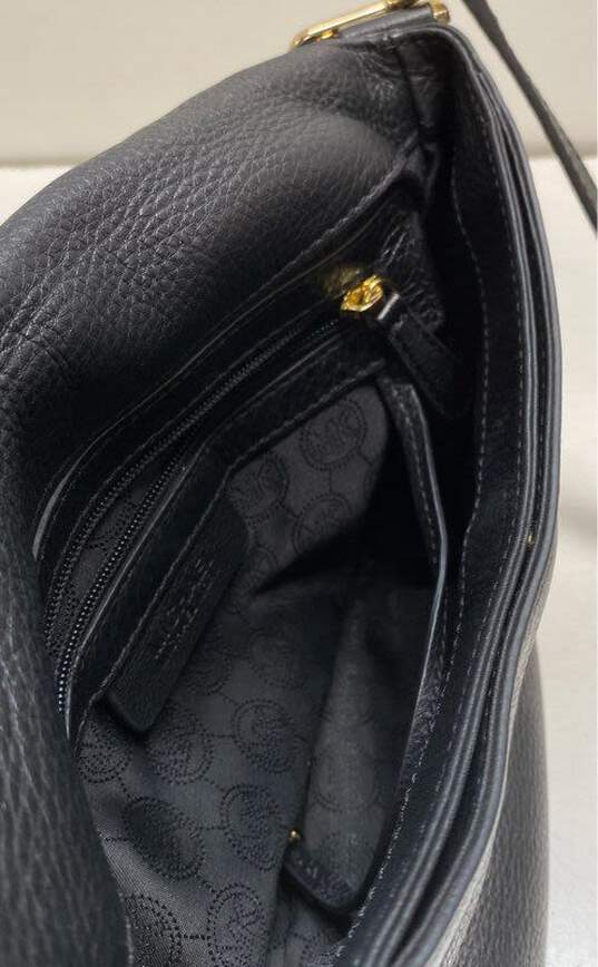 Michael Kors Leather Pebbled Shoulder Bag Black image number 5