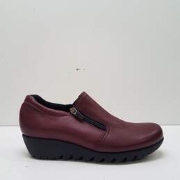 Munro Napoli Zip Ankle Booties Red Maroon Women's Size 7