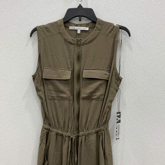 NWT Womens Green Front Pockets Sleeveless One-Piece Jumpsuit Size Small image number 3