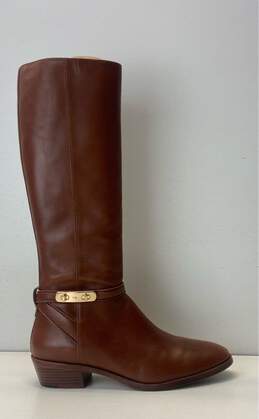 Coach Caroline Narrow Brown Leather Tall Riding Boots Women's Size 11B