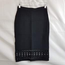 Rachel Roy Women's Black Pencil Cut Out Skirt Size S alternative image