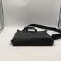 Coach Womens Black Leather Adjustable Strap Inner Pocket Messenger Bag Purse image number 3