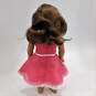 American Girl Doll Blue Eyes Brown Hair Freckles W/ Heart Dress & Necklace image number 2