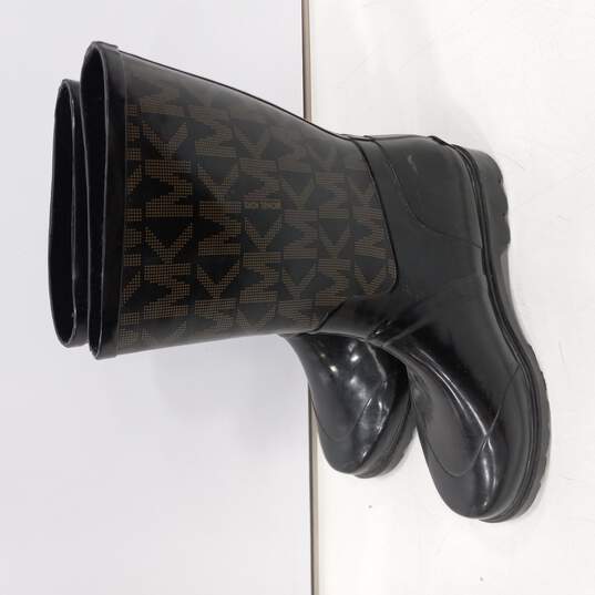 Buy the Michael Kors Women's Black Logo Rubber Rain Boots Size 10M |  GoodwillFinds