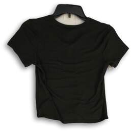 NWT Olivia Rae New York Womens Black V-Neck Short Sleeve Pullover T-Shirt Sz XS alternative image