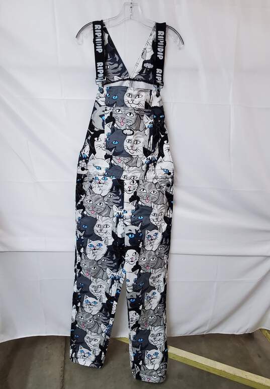 RIPNDIP All Over Cat Print Overall Pants Size 34 image number 1
