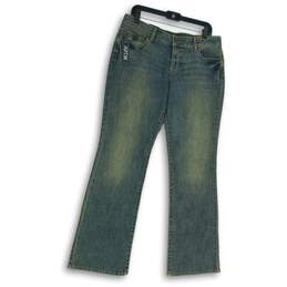NWT Apt.9 Womens Blue Denim Light Wash 5-Pocket Design Bootcut Jeans Size 12
