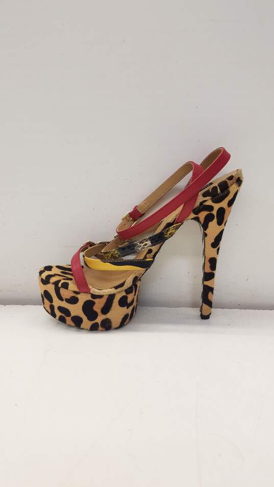 Alejandra G Platform Calf Hair Leopard Print Heels Multicolor 6.5 image number 2