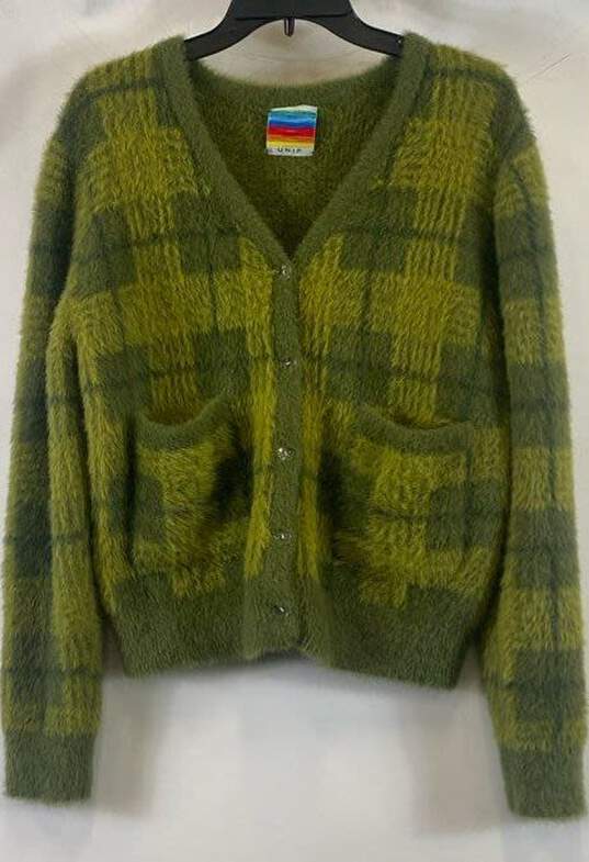 UNIF Women's Green Check Cardigan-L image number 1