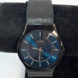 Designer Skagen Denmark 233LTMN Black Round Quartz Analog Wristwatch
