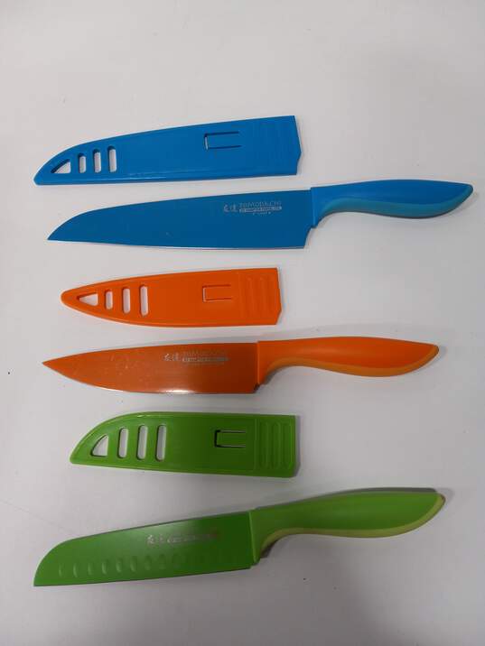 Buy the Bundle of 5 Assorted Multicolor Tomodachi by Hampton Forge Knives  w/ Sheaths