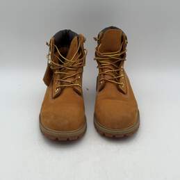 Timberland Mens Premium Tan Leather Lace-Up Ankle Work Boots Size 7
