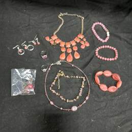 Peachy Pink Tone Jewelry Collection Lot of 11