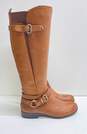 Naturalizer Leather Tall Riding Boots Tan 5 image number 2