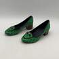 Tory Burch Womens Green Black Round Toe Slip-On Pump Heels Size 5M image number 3