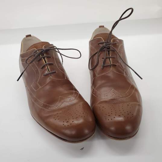 Fratelli Rossetti Men's Brown Leather Wing Tip Oxfords Size 40 image number 2