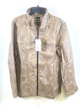 NWT New Designer Space VForce Mens Brown Camouflage Workhorse Rain Jacket Size L